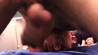 Naughty young gay massage his testicles and bangs toy pussy