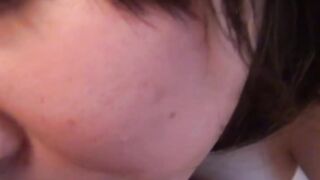 Two horny Japanese girls please each others wet hairy pussy