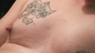 Strong looking old guy wanks his rock solid cock solo