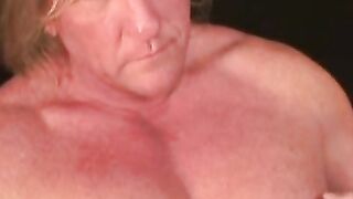 Blond mature stud strokes his dick until a blasting end