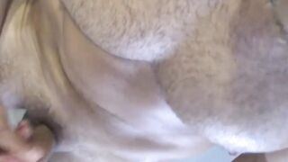 Bearded muscular jock uses fleshlight on his small dick solo
