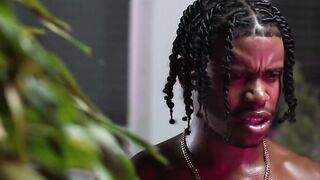 BBC titty fuck in the pool at night