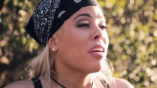 Blonde with big tits Luna Star slammed hard on the sofa
