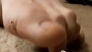 Skinny young gay Bryce Corbin masturbates solo on cam