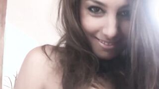 Amazing brunette Aneta teases solo with her seductive body