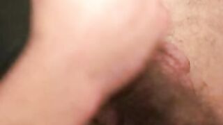 Hairy stud interviewed before jerking off and cumshot