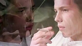 Twink who smokes cigarettesÂ takes it right to his ass