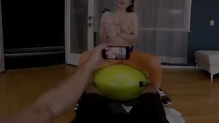 Lana Rhoades getting Bombshell, sweaty and oiled up for you to take naughty selfies of her juicy tits and big ass!