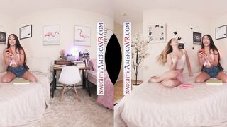 College babes Madison Wilde & Molly Little invite you over to have a sexual 3 way with your long dick