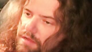 Freaky guy with tattoos plays with his small dick solo