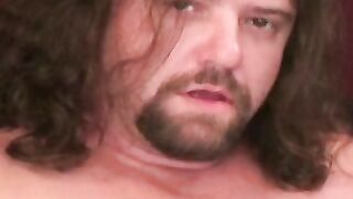 Freaky guy with tattoos plays with his small dick solo