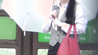 Japanese babe upskirt filmed by devious voyeur outdoors