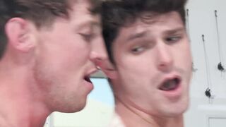 Rimming and anal fucking at the office with gay hunks