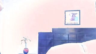 Huge natural tits ginger babe masturbates on webcam