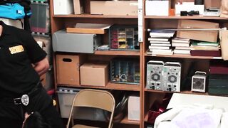 Latino twink caught stealing before bareback and cumshot