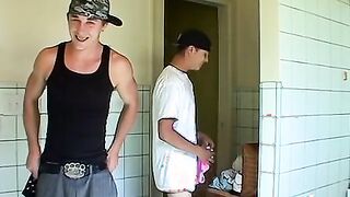 Handsome twink and his boyfriend try out new bought undies
