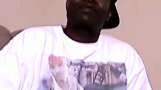 Big black dude Chopsticks loves wanking his huge tool