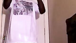 Big black dude Chopsticks loves wanking his huge tool