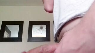 Horny amateur twink with big dick jerking it with fleshlight