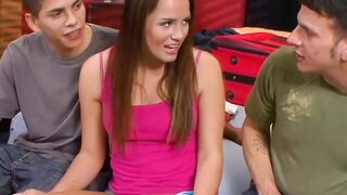 Crazy Sexy Tori Black getting pounded by two gigantic dicks