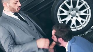 Bearded businessman Dani Robles fucked raw after hot rimming