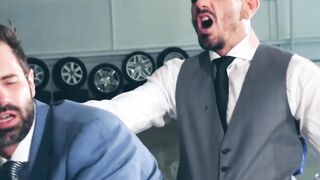 Bearded businessman Dani Robles fucked raw after hot rimming