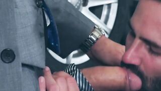 Bearded businessman Dani Robles fucked raw after hot rimming