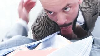 Businessmen Bruno Max and Sir Peter blows dick and fucked