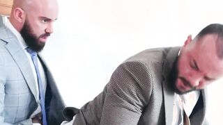 Businessmen Bruno Max and Sir Peter blows dick and fucked