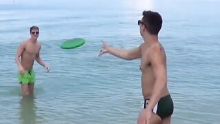 Tattooed muscle twink bareback pounding young gay after BJ