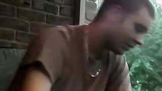 Straight guy Jake faps his cock and splashes on the camera
