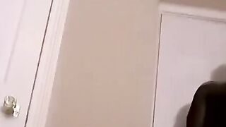 Hot black stud KG jerks off his thick cock on his solo show