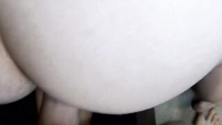 My boyfriend bareback fucks me until he cums all over my ass