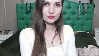 Small tits Ukrainian beauty strips off on webcam