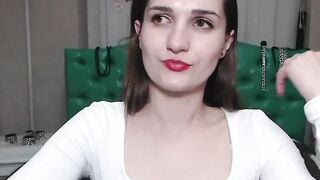 Small tits Ukrainian beauty strips off on webcam