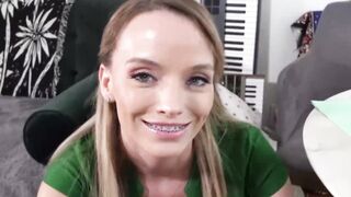Blonde stepmom Desiree Clutch banged after sloppy blowjob
