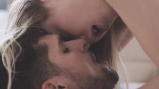 Horny naked babe sucks cock and fucks with stepbrother