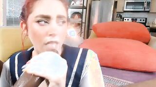 Thick PAWG Sloppy BBC Blowjob and Balls Deep Fucked