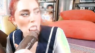 Thick PAWG Sloppy BBC Blowjob and Balls Deep Fucked
