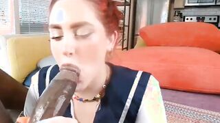 Thick PAWG Sloppy BBC Blowjob and Balls Deep Fucked