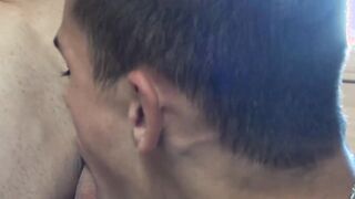 Skinny teen Edipo Rey swallows straight Latino Ayun big dick