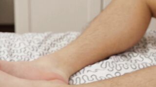 Foot fetish Euro boy loves to jerk off while being filmed