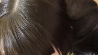 Babe in high heels sucks before doggy fuck by older perv