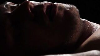 Erotic love making in darkness with young horny couple