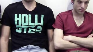 Naughty gay group loves ball licking and hairy cock sharing