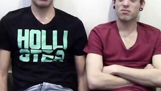 Naughty gay group loves ball licking and hairy cock sharing