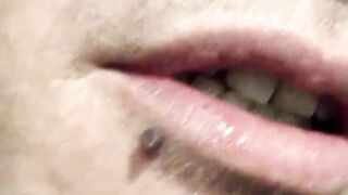 Pierced jock deepthroats big cock before riding bald fucker