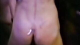 Restrained young man  to cum in vintage video