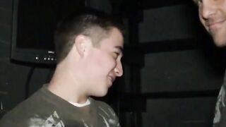 Snapbacked jock deepthroats a veiny cock and cums
