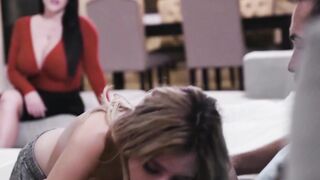 MILF Angela White has a threesome with her stepdaughter